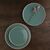 Olympia Anello Plates in Green - Raw Edge - Stoneware - 285mm - Pack of 4