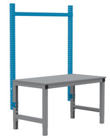 Aufbauportal ohne Ausleger für MULTIPLAN Anbautische mit einer Tischbreite von 1000, Nutzhöhe 1254 mm, in Lichtblau RAL 5012 | AZK1219.5012