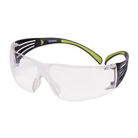 3M™ SecureFit™ 400 Schutzbrille, schwarz/grüne Bügel, Antikratz-/Anti-Fog-Beschichtung, transparente Scheibe, SF401AS/AF-EU