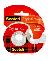 Scotch® Crystal Klebeband, 19 mm x 25 m, 1 Rolle + Handabroller