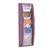 Wall mounted coloured leaflet dispensers - 4 x A5 pockets, lilac