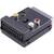 SpeaKa Professional SCART / RCA / S videó Y adapter [1x SCART dugó - 3x RCA alj, SCART alj, S-videó alj] Fekete Átkapcsolóval