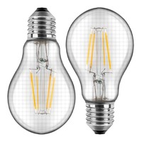 LED Filament Lampe A60, Doppelpack, E27, 4,5W, 2700K, 470lm