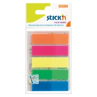 STICK'N by Hopax ontapadó jelolőlap, 45 x 12 mm, neon mix, 5 tomb/25 lap