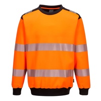 Pulóver PW3 Hi-Vis KÖRNYAKÚ piros/fekete XL