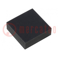 Self-adhesive foot; black; rubber; Y: 10mm; X: 10mm; Z: 3.5mm