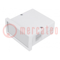 Enclosure: panel; X: 72mm; Y: 72mm; Z: 36mm; ABS; grey; screwed