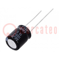 Condensateur: électrolytique; THT; 1000uF; 16VDC; Ø10x12mm; ±20%