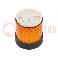 Avertisseur: lumineux; LED; orange; 24VDC; 24VAC; IP65; Ø70mm