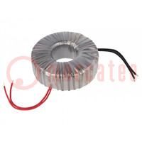 Transformer: toroidal; 300VA; 230VAC; 24V; 12.5A; Leads: cables