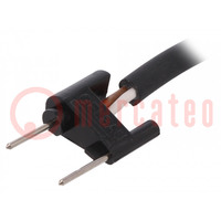 Cable with plug; 230VAC; 24VDC; -20÷55°C; 5m; black