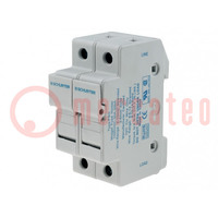 Fuse holder; cylindrical fuses; 10.3x38mm; 30A; 600VAC; -40÷130°C