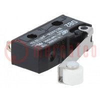 Microswitch SNAP ACTION; 10A/250VAC; 0.1A/80VDC; with roller