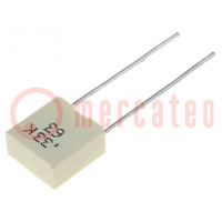Capacitor: polyester; 330nF; 40VAC; 63VDC; 5mm; ±10%; 3.5x7.5x7.2mm