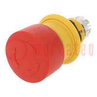 Switch: emergency stop; 16mm; Stabl.pos: 2; NC x2 + NO; red; none