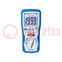 Meter: short circuit loop impedance; LCD; 3,5 digit; VAC: 50÷250V