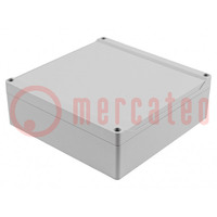 Enclosure: multipurpose; X: 180mm; Y: 180mm; Z: 60mm; 1555; grey; IP68