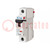 Shunt release; for DIN rail mounting; Charact: C; IP40; 12÷60VDC