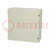 Enclosure: wall mounting; X: 320mm; Y: 320mm; Z: 150mm; NEO; ABS; grey