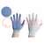 Rękawice ochronne; ESD; L; poliamid,PVC,włókno węglowe