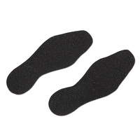 dmd Antirutsch – m2-Antirutschbelag Hinweismarkierung Extra Stark schwarz Schuhform 95x265mm (1 Paar), 10er VE