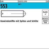 Gewindestift DIN 553 Schlitz/Spitze M4x