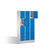 Fächerschrank Classic auf Sockel, mit 12 Fächern, H1800xB900xT500mm Version: 02 - Lichtgrau/ Enzianblau