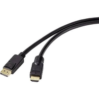 RENKFORCE DISPLAYPORT/HDMI CABLE ADAPTADOR DISPLAYPORT STECKER, HDMI-A MACHO 20.00M NEGRO RF-4596