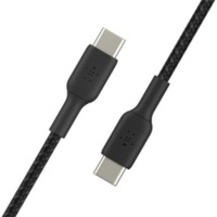 Belkin USB-C/USB-C kabel 1m ommanteld, zwart CAB004bt1MBK