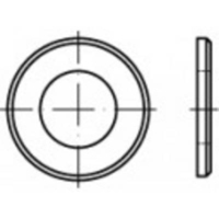 Toolcraft 105398 wig, afstandsstuk & sluitring 100 stuk(s) Platte ring Staal