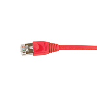 Videk Booted Cat5e STP RJ45 to RJ45 Patch Cable Red 1Mtr