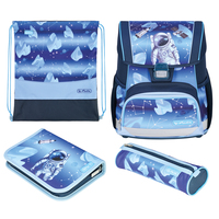 Herlitz Loop Plus Cosmic Explorer Schulranzen-Set Junge Polyester Blau, Dunkelblau
