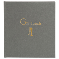 Goldbuch Gästebuch Cheers Notizbuch 88 Blätter Grau
