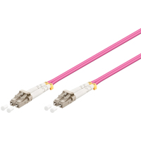 Goobay LC-LC OM4 Glasvezel kabel 5 m Roze