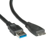 ROLINE 11.02.8873 cable USB 0,8 m USB 3.2 Gen 1 (3.1 Gen 1) USB A Micro-USB B Negro