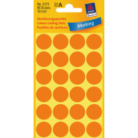 Avery Gekleurde Markeringspunten, oranje, Ø 18,0 mm, permanent klevend