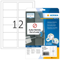 HERMA 10010 etiqueta de impresora Blanco Etiqueta para impresora autoadhesiva
