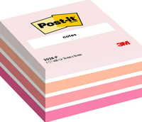 Post-It 2028-P Carré Orange, Rose, Blanc 450 feuilles Auto-adhésif