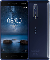 Nokia 8 13,5 cm (5.3") Android 7.1.1 4G USB Typ-C 6 GB 128 GB 3090 mAh Blau