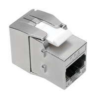 Tripp Lite N238-001-SH-TF Keystone Jack Cat6a/Cat6/Cat5e, RJ45, Shielded, Dust Cap - Toolless, PoE/PoE+ Compliant, TAA