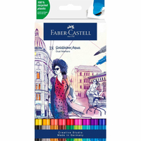 Faber-Castell Goldfaber Aqua Dual fijnschrijver Fijn Zwart, Blauw, Groen, Grijs, Magenta, Roze, Geel 1 stuk(s)