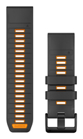 Garmin QuickFit Bande Graphite, Orange Silicone