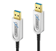 FiberX FX-I640-007 USB Kabel 7 m USB 3.2 Gen 1 (3.1 Gen 1) USB A Schwarz, Silber