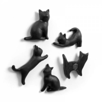 Trendform Meow Kühlschrankmagnet Polyresin Schwarz 5 Stück(e)