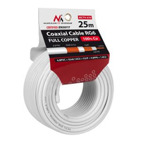 Maclean MCTV-470 kabel koncentryczny RG-6/U 25 m Biały
