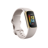 Fitbit Charge 5 AMOLED Opaska do monitorowania aktywności Złoto, Biały
