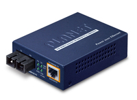 PLANET IEEE802.3af PoE 10/100TX network media converter 100 Mbit/s 1310 nm Single-mode Blue