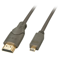 Lindy 41350 HDMI kábel 0,5 M HDMI A-típus (Standard) HDMI D-típus (Micro) Fekete