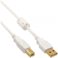 Microconnect USBAB2WF USB-kabel 2 m USB 2.0 USB A USB B Wit