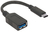 Manhattan SuperSpeed USB-C Anschlusskabel, USB 3.2, Gen1, Typ C-Stecker - Typ A-Buchse, 5 Gbit/s, 15 cm, IF-zertifiziert, schwarz